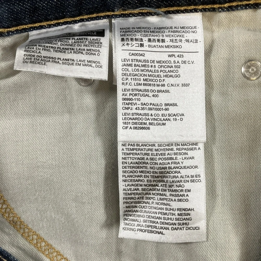 Levis 559 Jeans Mens 40x30 Blue Dark Wash‎ Relaxed Straight Denim
